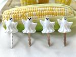 Cute Halloween Ghost Corn Cob Holders - Set of 4