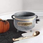 Spooky Halloween Cauldron with Spoon for Decor