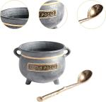 Spooky Halloween Cauldron with Spoon for Decor