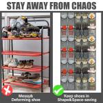 40 Pockets Over-the-Door Shoe Organizer in Gray