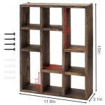 Rustic 9-Slot Shadow Box Display Shelf