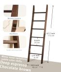 Rustic 6-Tier Blanket Ladder for Home Decor