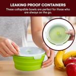 Collapsible Silicone Food Storage Containers - Set of 3
