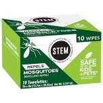 Stem Repels Mosquitoes: Mosquito Repellent Wipes With Botanical Extracts; 10 Wipes (Pack Of 1)
