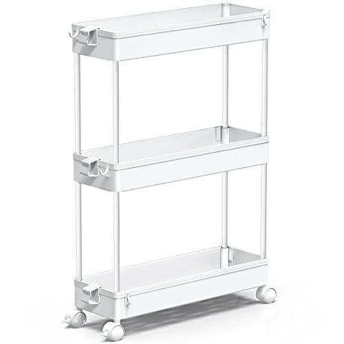 Slim rolling laundry carts