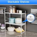 Expandable Cabinet Shelf Organizer - 3 Pack