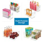Stackable Clear Pantry Bins with Handles - Set of 2