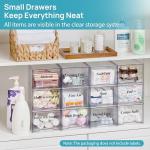 Clear Stackable Storage Drawers - 4 Pack