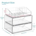 Vtopmart 3-Tier Clear Makeup Organizer with Drawer