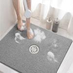Square Non-Slip Shower Mat, 24"x24" Grey
