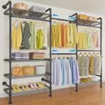 Expandable Heavy-Duty Wall-Mounted Garment Rack