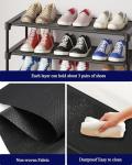 Kitsure Sturdy Black Shoe Rack Organizer Shelf