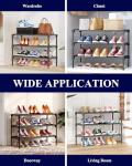 Kitsure Sturdy Black Shoe Rack Organizer Shelf