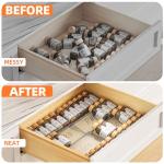 4-Tier Clear Acrylic Spice Drawer Organizer Set