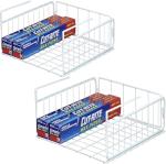 Under Shelf Storage Baskets - 2 Pack, White