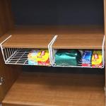 Under Shelf Storage Baskets - 2 Pack, White