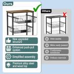 5-Tier Rolling Kitchen Organizer with Pull-Out Baskets