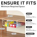 Under Shelf Baskets - White, Set of 2