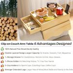 7-in-1 Couch Tray with Swivel Phone Holder