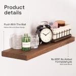 Rustic Wood Floating Shelves Set of 2 - Walnut