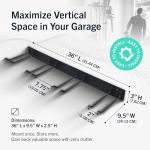 StoreYourBoard Bedrock Tool Garage Tool Organizer Wall Mount, Garage Organization and Storage, Shovel & Rake Hangers Garden Yard Tool Rack, Industrial Steel Holds 250 Pounds