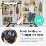 StoreYourBoard Bedrock Tool Garage Tool Organizer Wall Mount, Garage Organization and Storage, Shovel & Rake Hangers Garden Yard Tool Rack, Industrial Steel Holds 250 Pounds