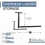 StoreYourBoard Adjustable Ceiling Rack, Garage Storage Mount, Folding & Extension Ladders, Overhead Hanger