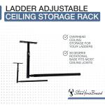 StoreYourBoard Adjustable Ceiling Rack, Garage Storage Mount, Folding & Extension Ladders, Overhead Hanger