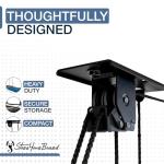 StoreYourBoard Cargo Box Ceiling Storage Hoist, Heavy Duty Holds 150 lbs, Rooftop Carrier Garage Pulley System, Fits 8-10 ft Tall Garage Ceilings