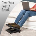 Mind Reader Foot Rest, Under Desk at Work, Ergonomic, Height Adjustable, Office, Plastic, 17"L x 13"W x 6.25"H, Black