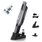 AYONTIN Cordless Handheld Vacuum, Lightweight Portable Hand Vacuum Cleaner with LED Light,Rechargeable Hand Held Vacuum with Charging Dock, Powerful Suction for Office, Home,Car,Gray