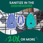 Scotch-Brite Advanced Soap Control Dish Brush Scrubber, 1 Antibacterial* Cleaning Brush, Prevents Soap from Leaking, Leak-Free Guarantee, Safe on Dishes, Nonstick Cookware, Tubs, Durable, Reusable