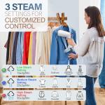 Steamer for Clothes, 1800W Fast Heat-up Clothes Steamer Handheld Garment Steamer with 3 Steam Settings, 380ml Water Tank, 9.8' Cord, Portable Travel Steam Iron for Removes Wrinkle Safe on All Fabrics