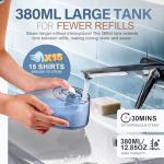 Steamer for Clothes, 1800W Fast Heat-up Clothes Steamer Handheld Garment Steamer with 3 Steam Settings, 380ml Water Tank, 9.8' Cord, Portable Travel Steam Iron for Removes Wrinkle Safe on All Fabrics