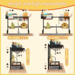 ADBIU Over The Sink Dish Drying Rack (Expandable Height and Length) Snap-On Design 2 Tier Large Dish Rack