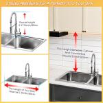 ADBIU Over The Sink Dish Drying Rack (Expandable Height and Length) Snap-On Design 2 Tier Large Dish Rack