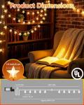 Warm White 100 LED Star String Lights