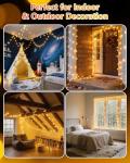 Warm White 100 LED Star String Lights