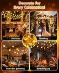 Warm White 100 LED Star String Lights