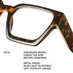 Blue Light Blocking Glasses for Women - Oversized Fashion