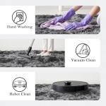 Fluffy Grey Throw Rug for Bedroom or Entryway