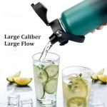 Insulated Water Bottle with 3 Lids, 32oz