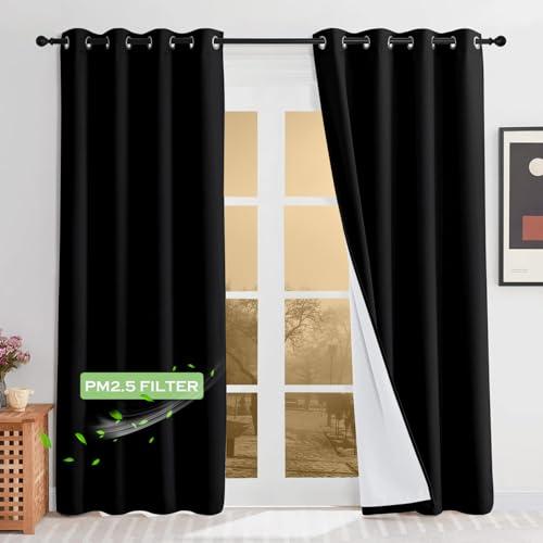 KGORGE 4-in-1 soundproof blackout curtains with melt-blown layer