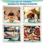 Set of 3 Collapsible Silicone Camping Bowls