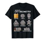 Funny Cat Geometry T-Shirt for Cat Lovers