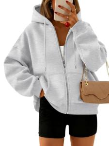 Comfy Oversized Zip Up Hoodies for Women