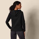 Plus Size Women's Fleece Full-Zip Hoodie in Black