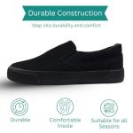 Kid's Classic All Black Slip-On Sneakers
