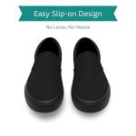 Kid's Classic All Black Slip-On Sneakers