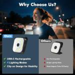 2 Pack Rechargeable Clip-On Safety Lights